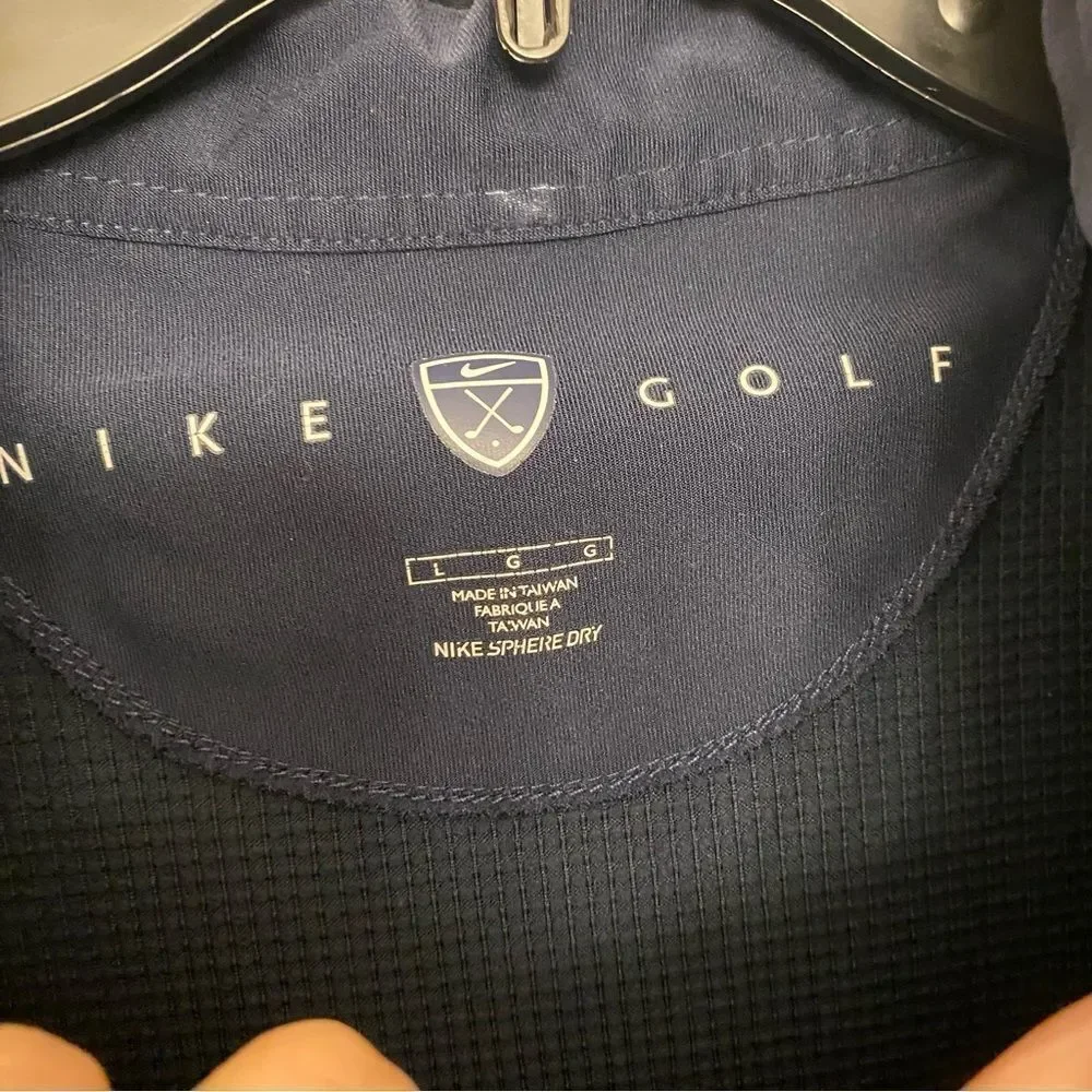 Nike Golf sphere dry embroidered logo navy blue womans Polo Persimmon Country L